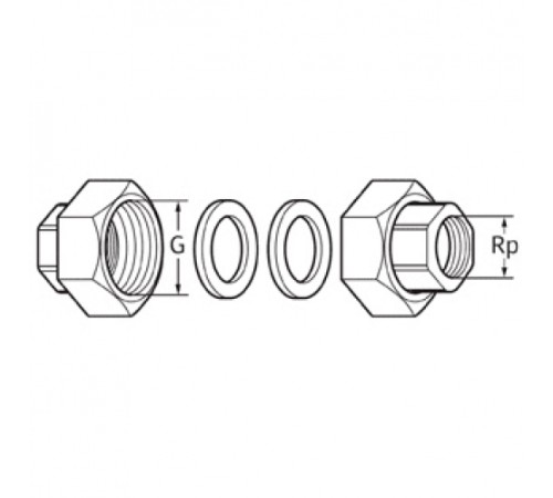 Комплект гаек для насоса WILO R11/2quot;-R1quot;GT (3XPART)+BOX-CHR Комплект гаек для насоса WILO R11/2quot;-R1quot;GT (3XPART)+BOX-CHR