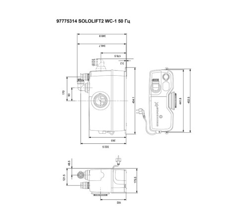 Установка канализационная Grundfos SOLOLIFT 2 WC-1 Установка канализационная Grundfos SOLOLIFT 2 WC-1