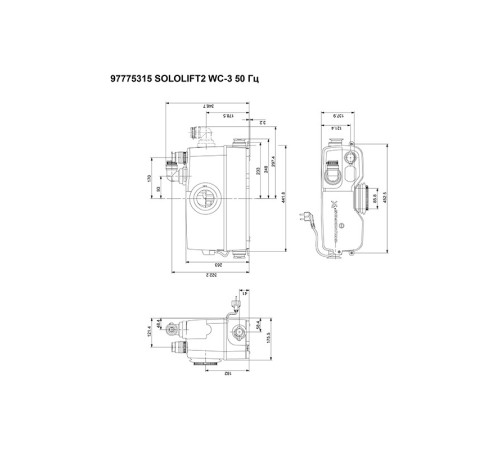 Установка канализационная Grundfos SOLOLIFT 2 WC-3 Установка канализационная Grundfos SOLOLIFT 2 WC-3