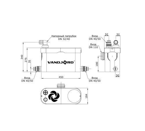 Установка канализационная Vandjord CITILIFT TRIO Установка канализационная Vandjord CITILIFT TRIO