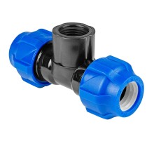 Тройник ПНД компрессионный ВР 50*1 1/2quot; внутренняя резьба (VALFEX))