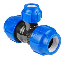Тройник ПНД переходной компрессионный 50*32*50 мм ( Valfex)