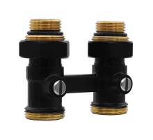 Вентиль для радиатора VIEIR Мультифлекс 3/4quot; прямой, черный VR308-C (48/1)