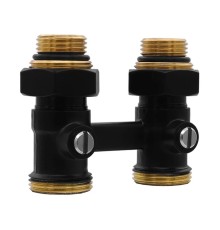 Вентиль для радиатора VIEIR Мультифлекс 3/4quot; прямой, черный VR308-C (48/1)