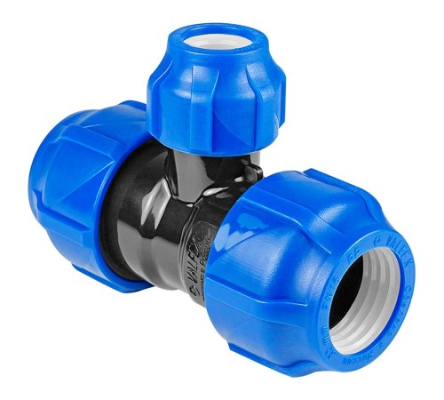 Тройник ПНД переходной компрессионный 63*32*63 мм (VALFEX)