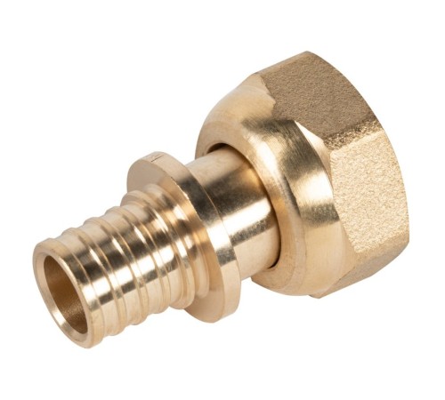 Муфта Royal Thermo ritable N аксиальная с нак.гайкой, латунь, 16х1/2 Муфта Royal Thermo ritable N аксиальная с нак.гайкой, латунь, 16х1/2