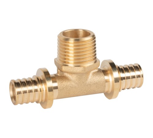 Тройник Royal Thermo ritable аксиальный, латунь НР 16х1/2х 16 Тройник Royal Thermo ritable аксиальный, латунь НР 16х1/2х 16