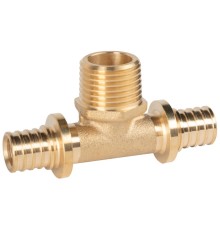 Тройник Royal Thermo ritable аксиальный, латунь НР 20х1/2х20 Тройник Royal Thermo ritable аксиальный, латунь НР 20х1/2х20