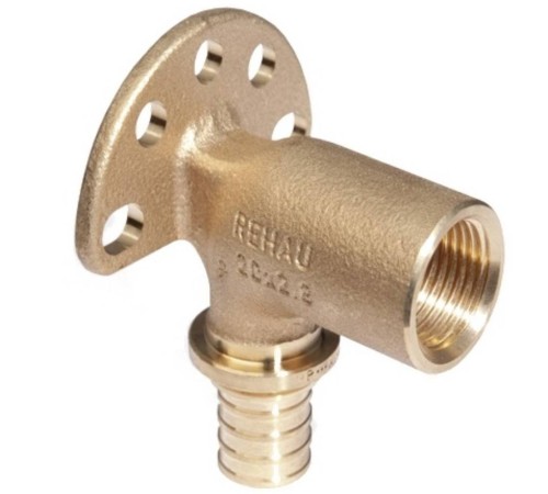 Угольник REHAU настенный ВР 20-1/2"x59мм, длинный RX+, бронза