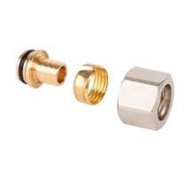 Фитинг MVI обжимной для полиэтиленовой и металполимерной трубы 20х2,8х3/4" под евроконус