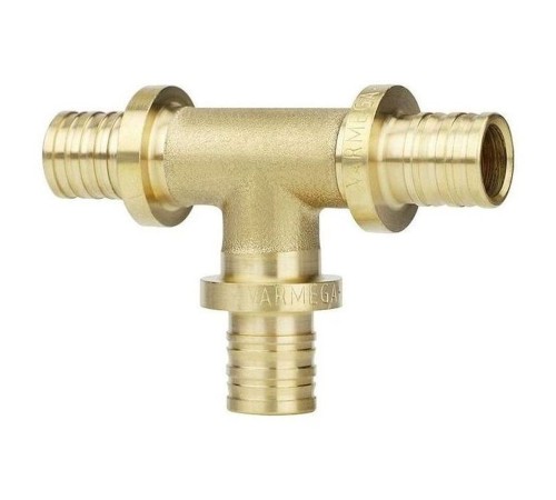 Тройник VARMEGA Slide-fit равносторонний, 20, аксиальный, латунь, VM50412