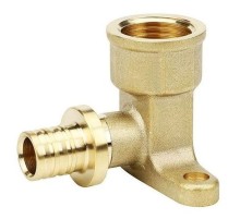 Угол VARMEGA Slide-fit настенный (водороз.) ВР, 16x1/2", Н-50мм, с креп., акс., латунь, VM51611