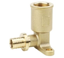 Угол VARMEGA Slide-fit настенный (водороз.) ВР, 16x1/2", Н-55мм, удл., с креп., акс., латунь, VM5162