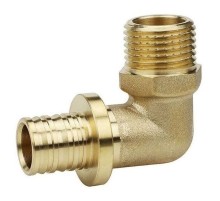 Угол VARMEGA Slide-fit 90 гр., НР, 20x3/4", аксиальный, латунь, VM51414 Угол VARMEGA Slide-fit 90 гр., НР, 20x3/4", аксиальный, латунь, VM51414