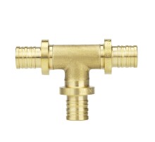 Тройник VARMEGA Slide-fit равносторонний, 32мм, аксиальный, латунь, VM50414