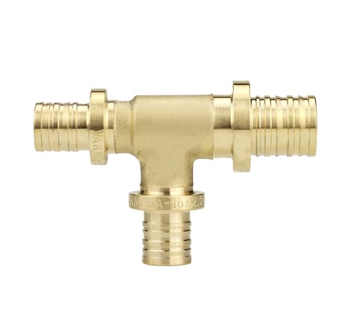 Тройник VARMEGA Slide-fit переходной 32x16x32 аксиальный, латунь, VM50568