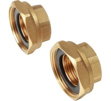 Комплект Giacomini разъёмных соединений с уплотнением1"x1 1/2" ВР латунь, (2 шт), R37KY005