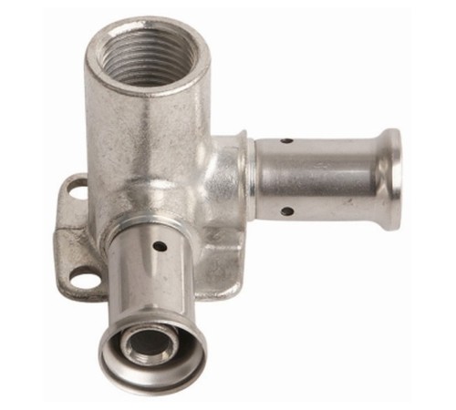 Водорозетка HENCO угловая ВР латунь пресс, 16x1/2"x16 (52 мм)