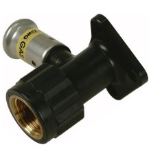 Водорозетка HENCO ВР c черной заглушкой BP04 1/2", ПВДФ пресс (газ), 20x1/2" (56 мм)