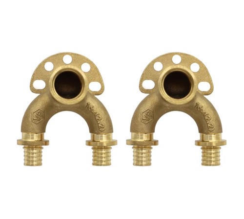 Уголок VIEIR проточный настенный для труб из сшитого полиэтилена ZL16X2,0-Rp1/2" VER-PRO VRP1620L