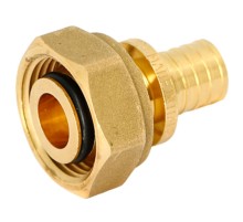 Муфта Uni-Fitt пресс-В 16x3/4" с накидной гайкой, плоской прокладкой Муфта Uni-Fitt пресс-В 16x3/4" с накидной гайкой, плоской прокладкой