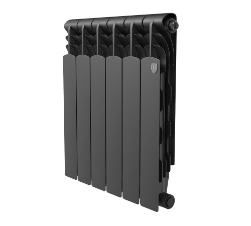 Радиатор биметаллический Royal Thermo Revolution B 500 Чёрный – 6 секц.