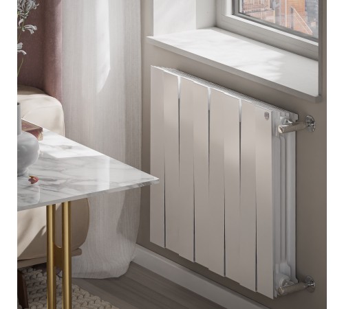 Радиатор биметаллический Royal Thermo PianoForte 500 Белый - 8 секц.