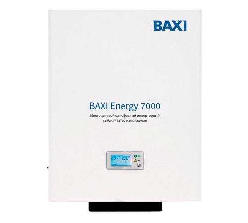 Стабилизатор инверторный однофазный BAXI Energy 7000 для котлов любого типа Стабилизатор инверторный однофазный BAXI Energy 7000 для котлов любого типа