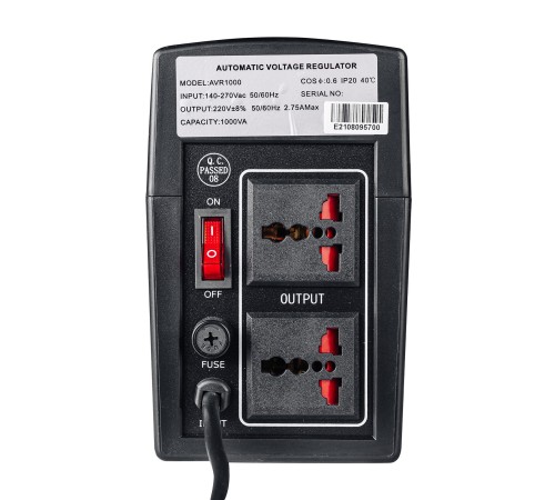 Стабилизатор напряжения HUBERT AVR 500 (пластиковый корпус) Стабилизатор напряжения HUBERT AVR 500 (пластиковый корпус)