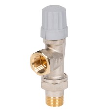 Клапан термостатический Royal Thermo для центральных систем отопления прямой 1/2" Click