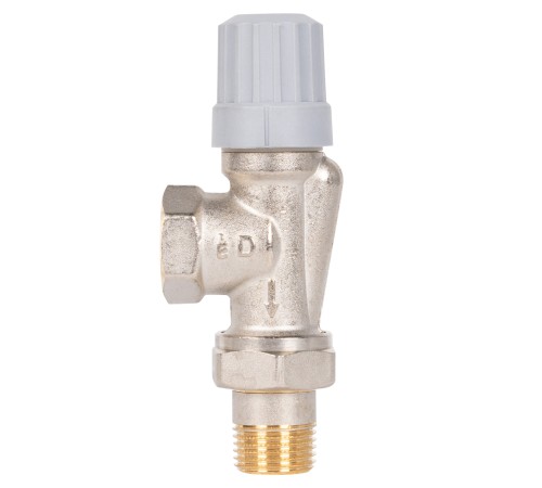 Клапан термостатический Royal Thermo для центральных систем отопления прямой 1/2" Click