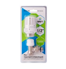 Термоголовка и клапан термостатический MVI 1/2" (угловой 2 в 1)