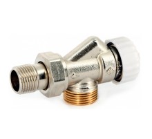 Вентиль Uni-Fitt термостат. угловой-осевой НН 1/2"х3/4"EK, никел. с разъёмным соединением Вентиль Uni-Fitt термостат. угловой-осевой НН 1/2"х3/4"EK, никел. с разъёмным соединением