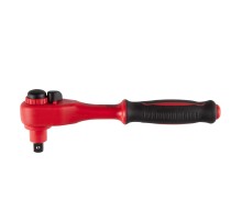 Трещотка диэлектрическая 3/8", 200 мм, 24 зубца, флажковая с кнопкой KING TONY 3771VE-08