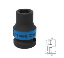 Головка торцевая ударная шестигранная 1/2", 11 мм KING TONY 453511M