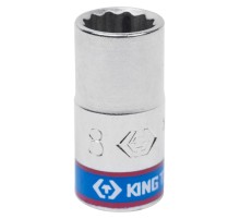 Головка торцевая стандартная двенадцатигранная 1/4", 8 мм KING TONY 233008M Головка торцевая стандартная двенадцатигранная 1/4", 8 мм KING TONY 233008M