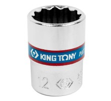 Головка торцевая стандартная двенадцатигранная 1/4", 12 мм KING TONY 233012M Головка торцевая стандартная двенадцатигранная 1/4", 12 мм KING TONY 233012M