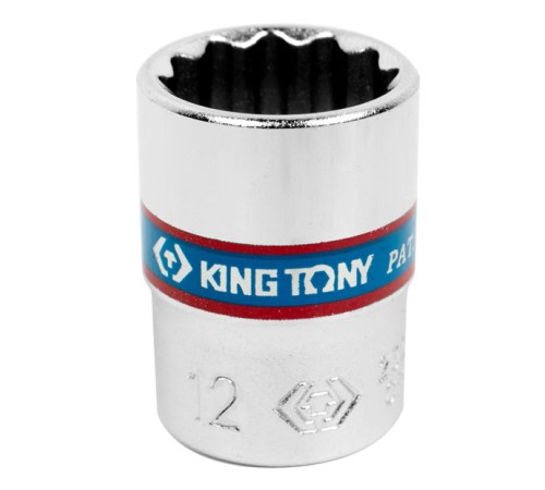 Головка торцевая стандартная двенадцатигранная 1/4", 12 мм KING TONY 233012M Головка торцевая стандартная двенадцатигранная 1/4", 12 мм KING TONY 233012M