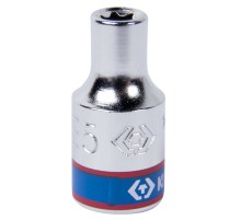 Головка торцевая TORX Е-стандарт 1/4", E5, L = 24 мм KING TONY 237505M Головка торцевая TORX Е-стандарт 1/4", E5, L = 24 мм KING TONY 237505M