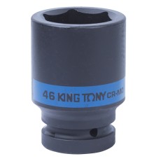 Головка торцевая ударная глубокая шестигранная 1", 46 мм KING TONY 843546M