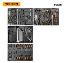 Набор инструментов 157 предметов, "BOXER", для тележки, 12 ложементов TOLSEN TT85415-157