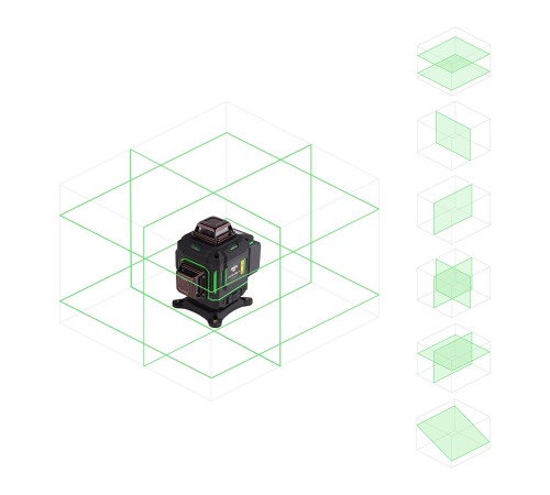 Лазерный уровень AMO LN 4D-360-7 с зеленым лучом Лазерный уровень AMO LN 4D-360-7 с зеленым лучом
