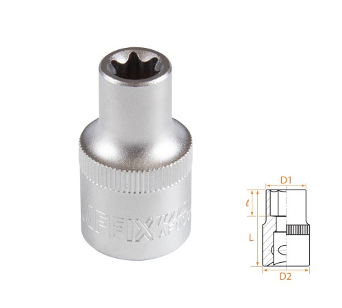 Головка торцевая TORX Е-стандарт 1/2", E11 AFFIX AF00043011 Головка торцевая TORX Е-стандарт 1/2", E11 AFFIX AF00043011