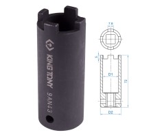 Головка для демонтажа клапана форсунок MAN, MB, Scania 1/2" KING TONY 9AN43