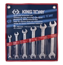 Набор рожковых ключей, 8-19 мм, 6 предметов KING TONY 1106MR01