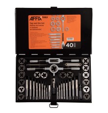 Набор метчиков и плашек SK-5 M3-M12, кейс, 40 предметов AFFIX AF35100140C