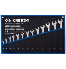 Набор комбинированных ключей, 6-24 мм, чехол из теторона, 13 предметов KING TONY 12D13MRN