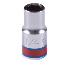 Головка торцевая стандартная шестигранная 1/4", 1/4", дюймовая KING TONY 233508S