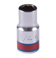 Головка торцевая стандартная шестигранная 1/4", 1/4", дюймовая KING TONY 233508S