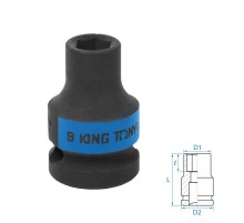Головка торцевая ударная шестигранная 1/2", 09 мм KING TONY 453509M
